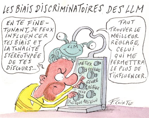 Dessin: Biais et stéréotypes : les LLM souffrent d’une forme de dissonance cognitive